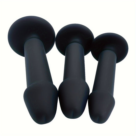 3pc/Set Silicone Suction Cup Butt Plug Easy In Dildo Anal Plugs Training Set Expandable Beginner Anal Beads Beginner Soft Silicone Anal Plugs
