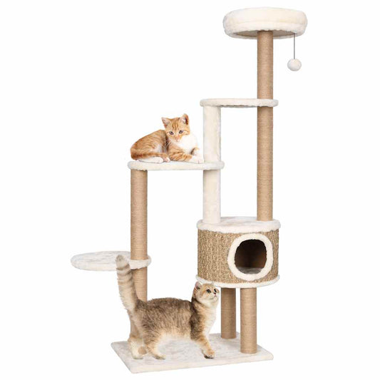 Cat Tree with Luxurious Cushion 148 cm Seagrass