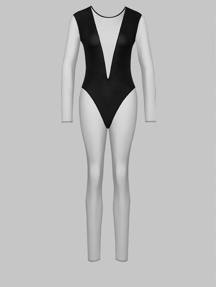 Spicy Girl Yoga Suit Long Sleeve Slim Home Jumpsuit Autumn Winter Style