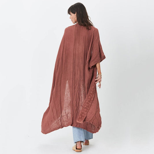 Beach Cover Ups Bamboo Fabric Women's Bathing Suit Oversized Beach Dress New Lace Cardigan Loose Sunscreen Swimwears