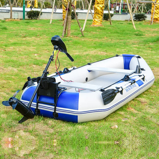 Solar Marine 3 Person 2.3 M Fishing Boat PVC Rowing Boats Air Mat Bottom Inflatable Pontoon Kayak Dinghies with Mount Bracket