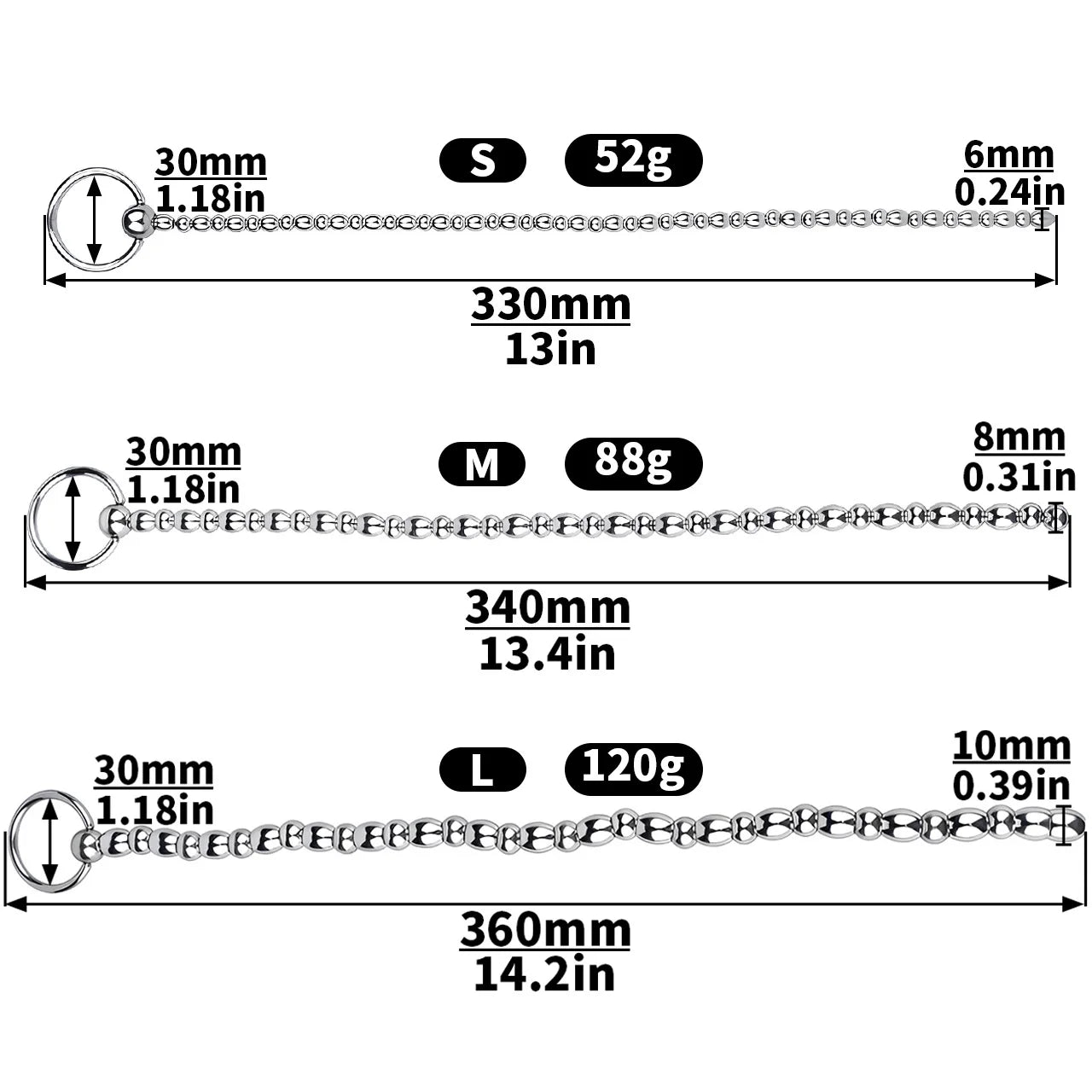 FRRK Stainless Steel Male Urethral Plug Urethral Stimulator Urethral Plug Massager Expansion Stick Adult Products for Man Gay