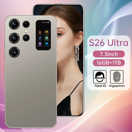 Hot Selling S26 ultra Original 7.3Inch 16GB+1TB Android 5G Smartphones Unlocked Cellular CDMA/LTE for Gaming