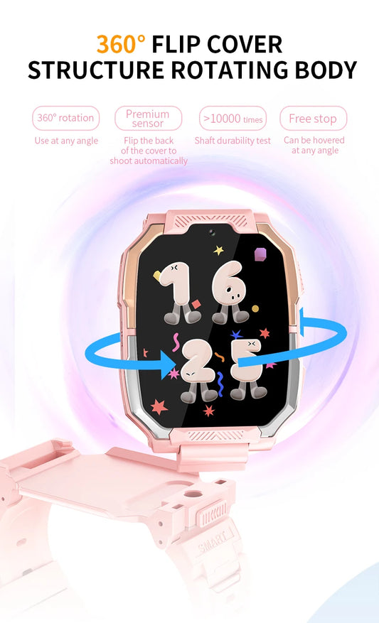 Gps Nero Bambini Intelligente Silicone Smart Personalizzato Logo Telefono Smartwatch Da Polso Intelligente 4G Orologio