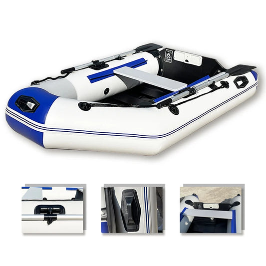 MC230-1 Solar Marine 3 Person Inflatable Assault Boat 230cm Speed Yacht Dinghy Kayak Canoe Hovercraft Sailboat Surfing Sailing