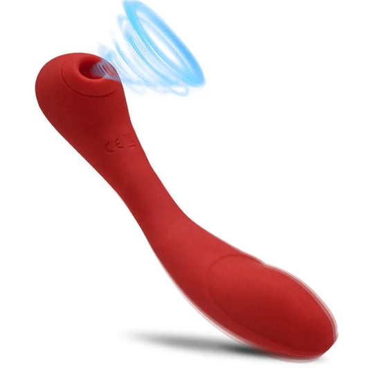 Strong Sucking Vibrator Double Head 10 Frequency Sucking Flexible Nipple Stimulator Adult Products
