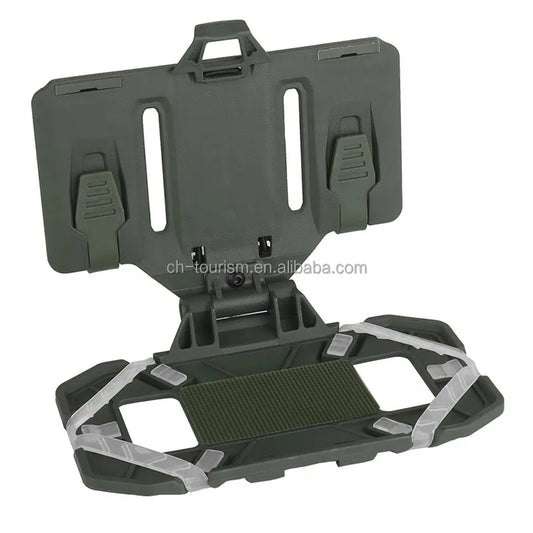 Tactical Vest Zipper Closure Universal Chest Phone Holder Board Foldable Molle Mount Navigator for Outdoor Games Phone Carrier