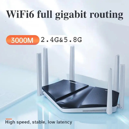 3000Mbps WiFi6 Router with 16 Devices Compatibility WPS Enabled Mesh Wi-Fi System Power Routers