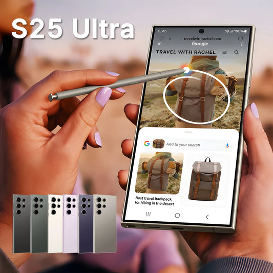Wholesale 2025 Ultra S25 5G Smartphone Global Unlocked 16G+1T UK Deca Core CPU 108MP Rear Camera 4K HD Display 120Hz Refresh