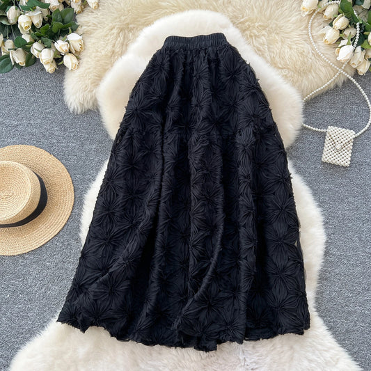 Boutique Wholesale 2025 Spring Fashion New French High Waisted A-line Sweet Temperament Women's Half Skirt