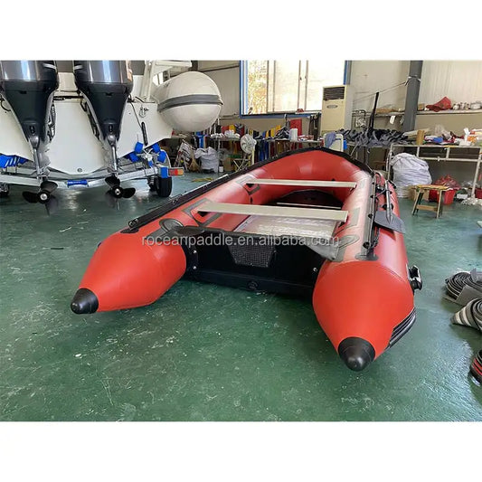 Factory Direct 3.8m Foldable Inflatable Boat Heat Welded PVC/Hypalon Sport Boat for 6 Person Aluminum Floor Dinghy for Sale
