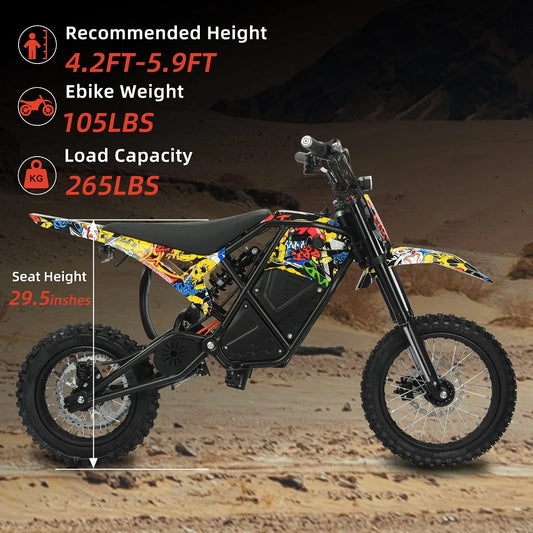 US Hot Sale Urban Electric Dirt Bike 2000W Brushless Motor Front 14" Rear 12" Tire Electric Moto Bike Racing Bike