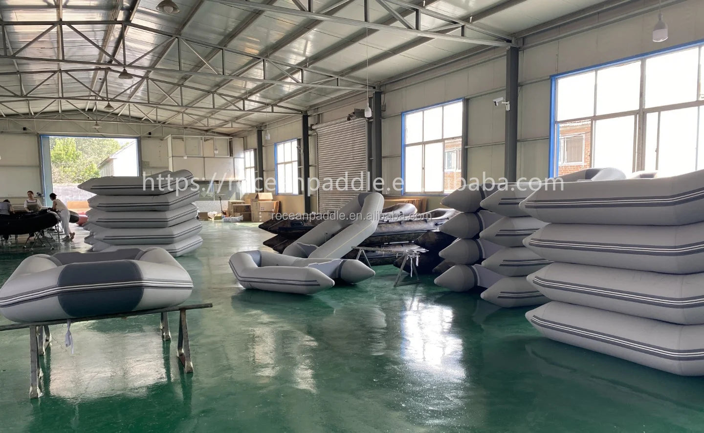 3m 3.2m Pvc Aluminum Floor Inflatable Boats Heavy Duty Fishing Boat With Outboard Motor for 3 Person
