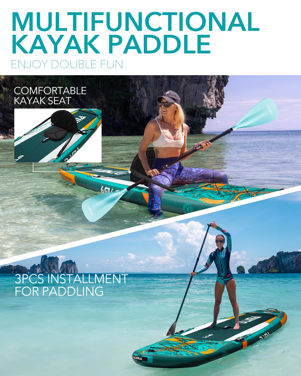 Wholesale Manufacture 11'6''x35''x6'' OEM Drop Stitch Inflatable Fishing Sup Boards Sap Board Paddle Fishing Paddle Board