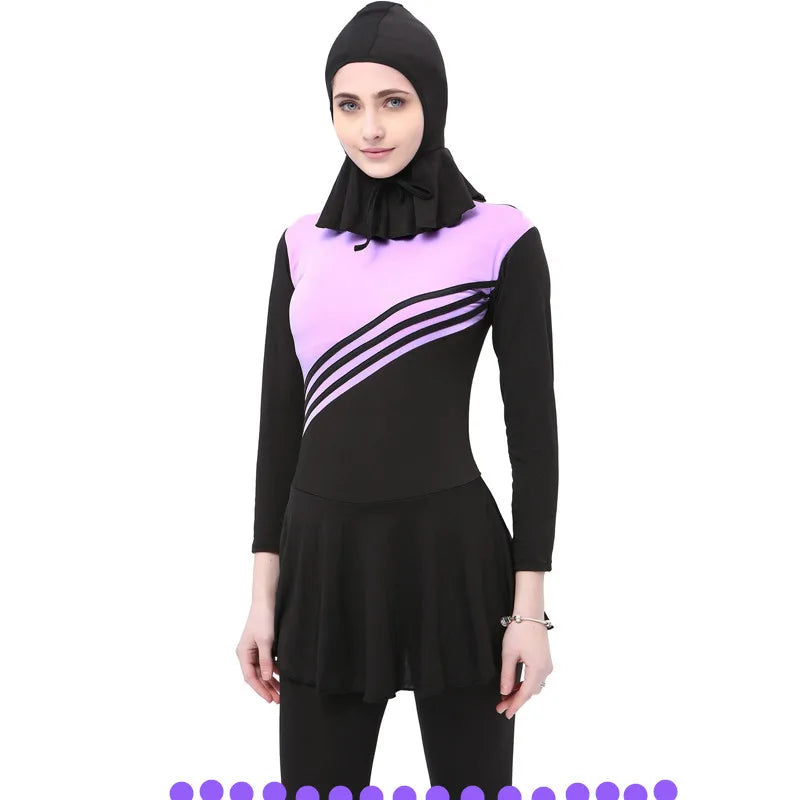 Adult Swim Wear Beachwear Full Piece Swimsuit Women Islamic Swimwear Children Swimsuit