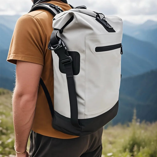 500D PVC Dry Bag 50L Waterproof Backpack with Double Strap for Casual Outdoor Sports