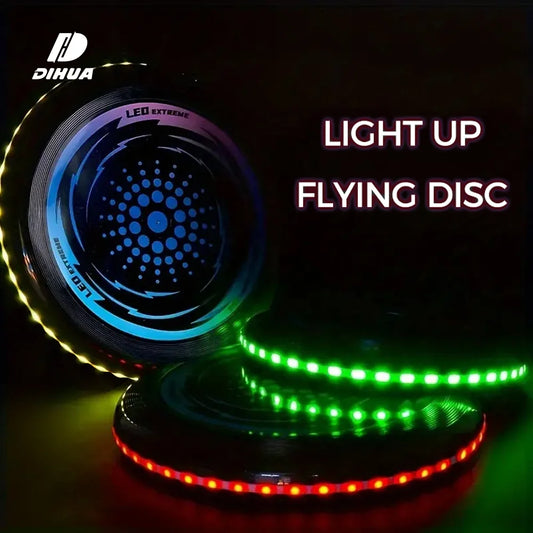 LED Light up Flying Disc for Outdoor Sports & Beach Fun W/ 42 LEDs for Night Time Play & Comfortable Grip for Outdoor Games