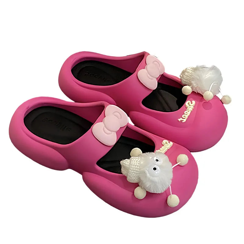 Cute Fairy Slippers for Women's Summer Outer-Wear Thick-Soled Clogs Shoes Sandals For The Beach