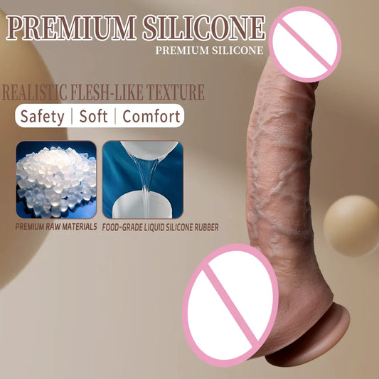 Dildo, Realistic Large-Size Dildo with Suction Cup Female Masturbator Sex Toy Suitable for Women and Couples