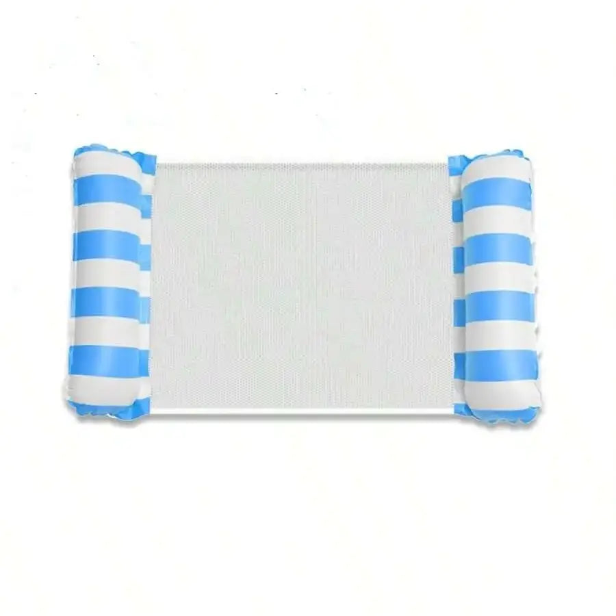 Foldable Inflatable Floating Swimming Pool Party Water Hammock Air Mattresses Pvc Stripe Water Floating Inflatable Mat Set