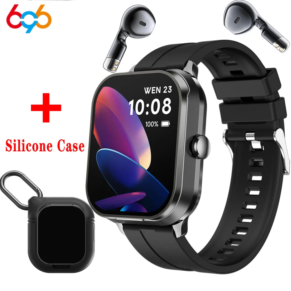 TWS Earphone Smartwatch 2.01" Headset 2 in 1 Smart Watch BT Call Blue Tooth Headphones Watches Heart Rate Sport Fitness Bracelet