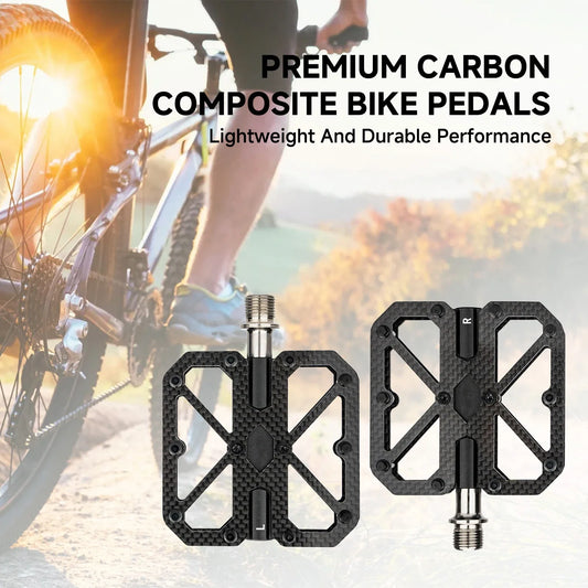 Bike Pedals Carbon Composite Three Bearings Non-slip Lightweight Pedals for Road Mountain Folding Bikes Road Bike Pedals