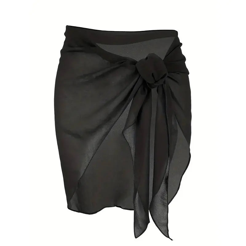 Swimsuit Bikini Cover Up Women Short Sarongs Swimsuit Coverups Beach Bikini Wrap Sheer Short Skirt Chiffon Scarf for Swimwear