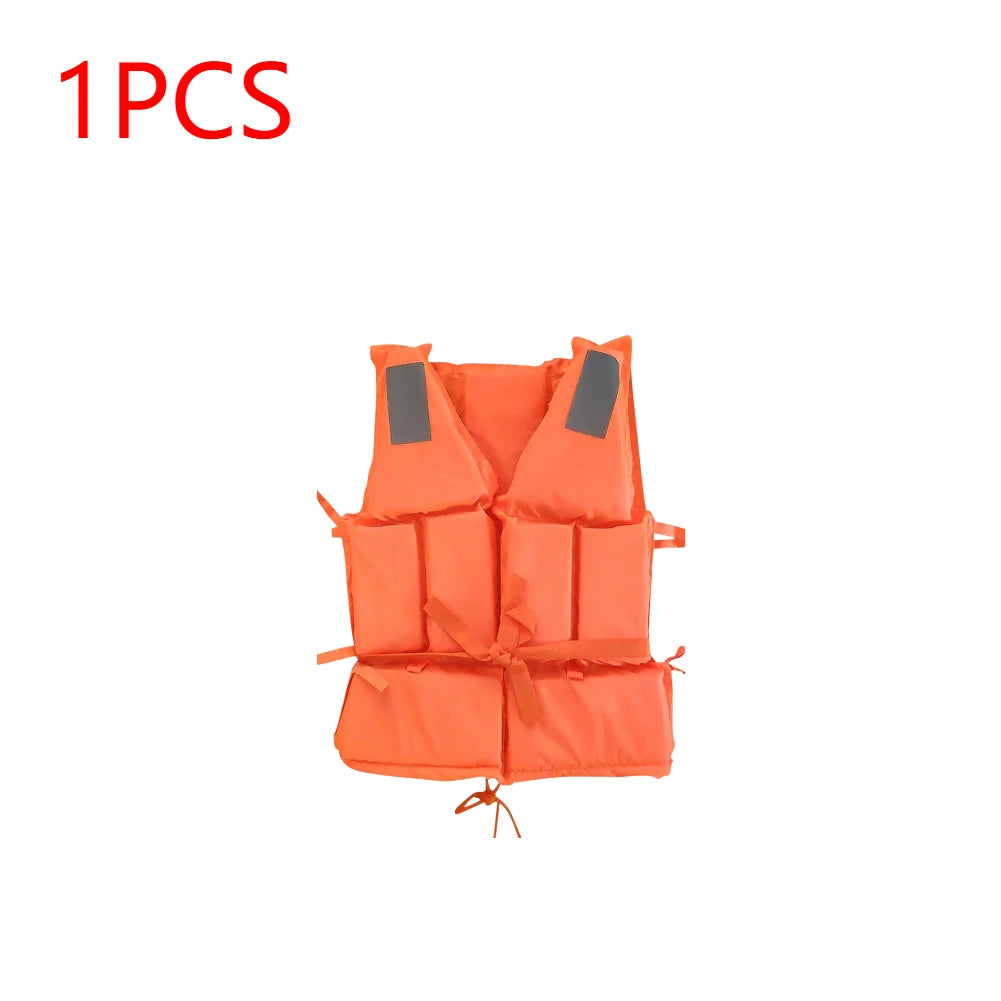 Fishing Life Jacket Swimming Safety Life Vest with Whistle Polyester Survival Suit Buoyancy Jacket for Kayaking Skiing Driving
