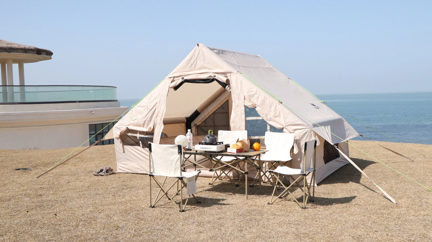 Large Inflatable Tent Tents for Outdoor Camping, Waterproof and Sunscreen, Family Dinner, 3-4 People