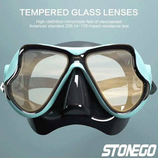 Snorkeling Gear Diving Mask Snorkel Set Full Face Silicone Large Frame Dry Snorkel for Water Sports