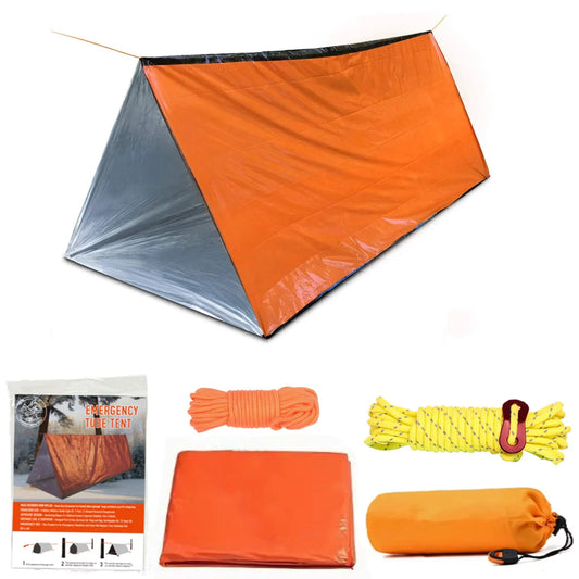 2 Person Emergency Tent Waterproof Camping Travel Pergola Family Campaign House Tourist Tents Cool Gear Equipment Coat