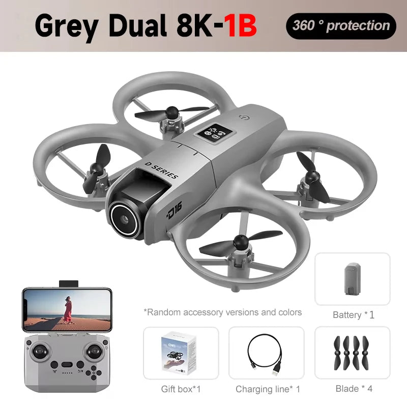 Xiaomi D16 Drone 8K Aerial GPS Avoidance Bushless Motor Drone Electric Adjustment HD Profesional Dual-camera Optical Flow