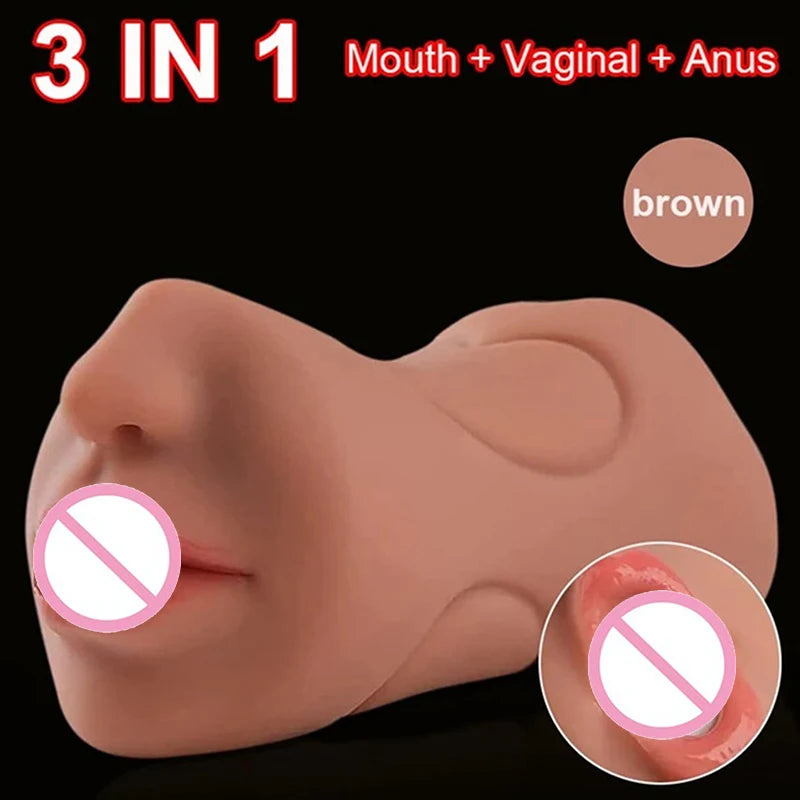 Male Sex Toys With Sexy Mouth Realistic Vagina And Tight Anus Ass Oral Sex Doll Stroker Adult Toys Adult Supplies For Men