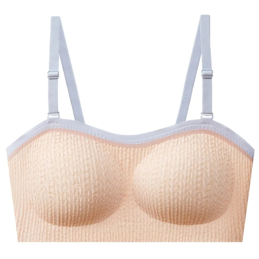 Lingerie Adjustable Wireless Bra Close-fitting Elastic Traceless Brassiere for Women Anti-sagging Gathered Breasts Seamless Bras