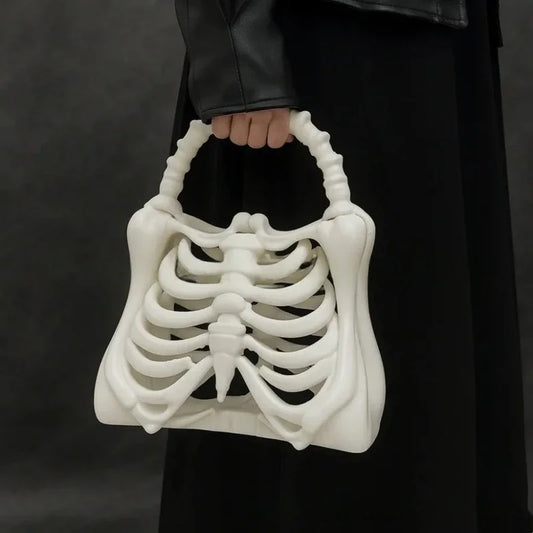 Y2k Women Girls Punk Hiphop Horror Skeleton Bag Original Design Halloween Funny Handbag 3d Print Skull Bag Retro Novelty