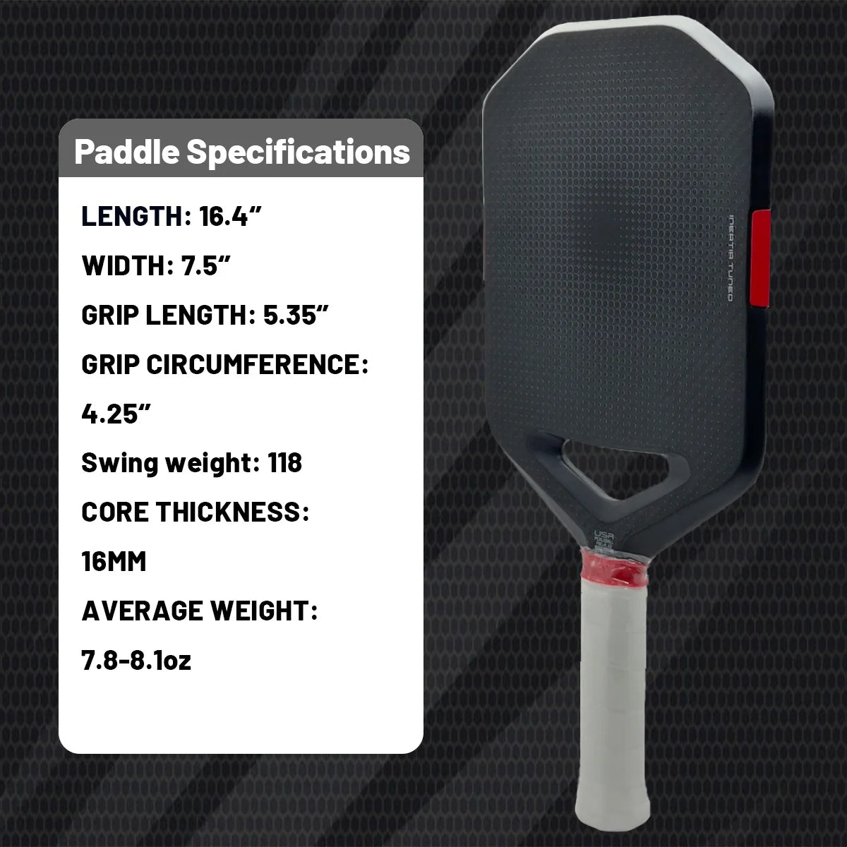 Plaid Pickleball Paddle – PureFoam Core with TPU Power Ring, Power & Control