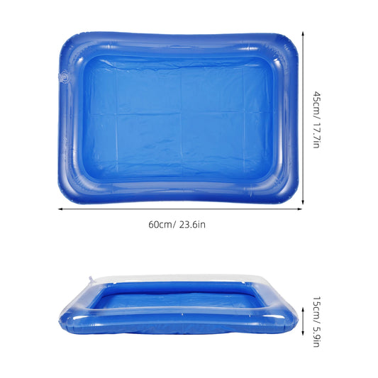 Inflatable Swimming Pool For Dolls Toys Kids Playset Sand Tray Water Tray Rectangular Pool Pvc Material Summer Child Accessories
