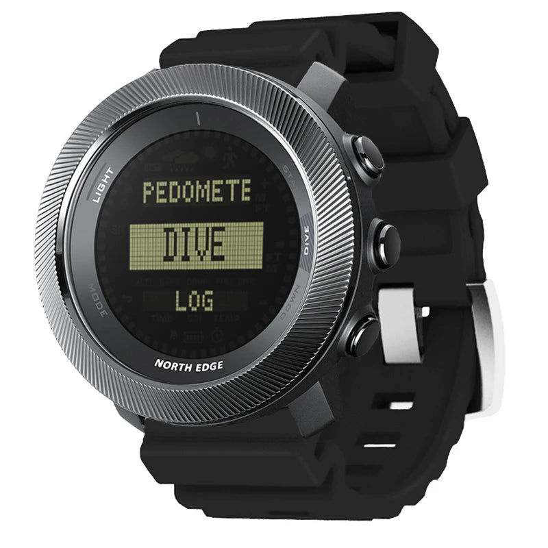 NORTH EDGE 2025 APACHE-D Smart Watch Free Dive Watch Sports Digital Watch Altimeter Barometer Compass World Time Waterproof 100M