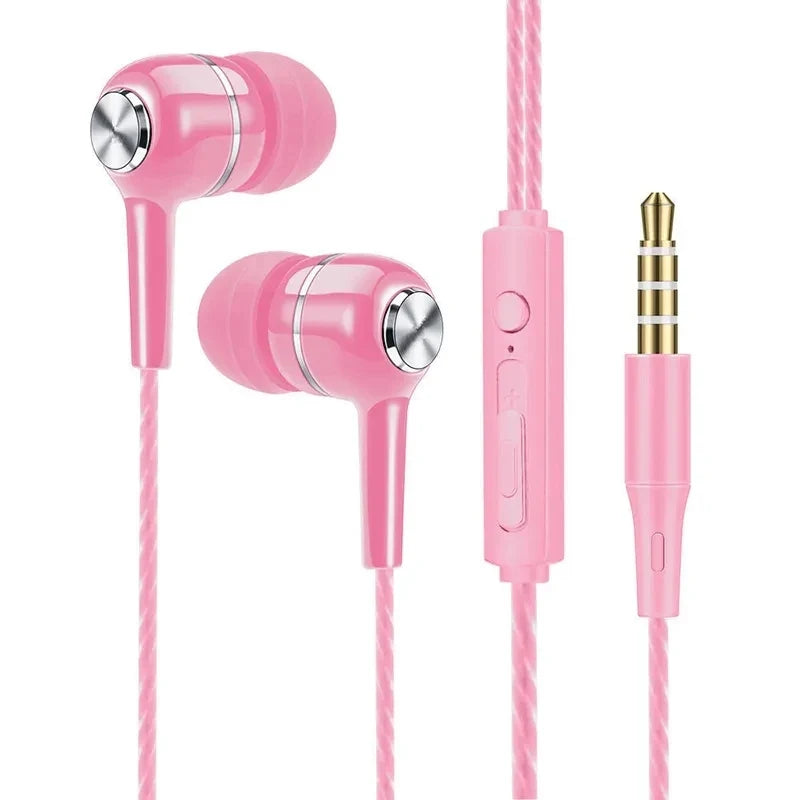 Universal 3.5mm Wired Earphones In Ear Headset HIFI Heavy Bass Earbuds Sports Headset 3D Stereo Music Headphone With Microphone