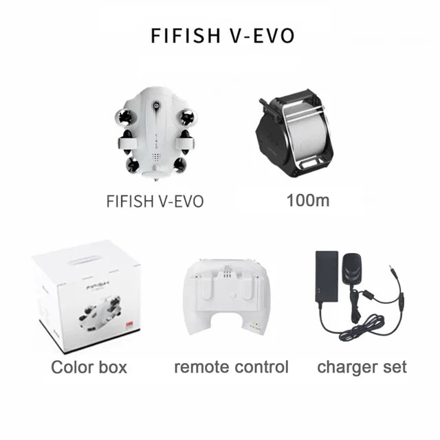 CAMORO C camolech 2023 New FIFISH V-EVO VR Underwater Rov Robot Diving Underwater Drone 4K Fish Finder with Grabber Arm