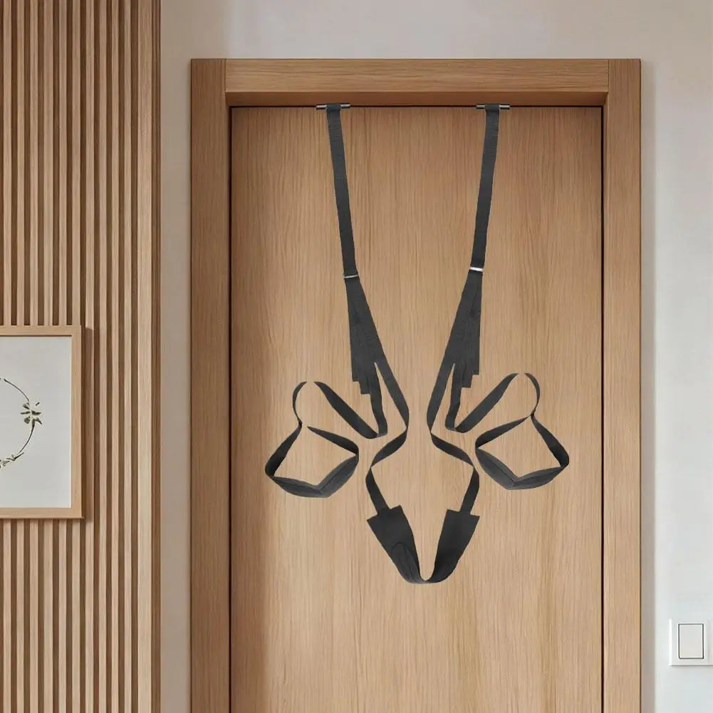 SM Sex Swing with Adjustable Door Anchor and Straps for Hands Feet Restraint Unlock Multiple Positions