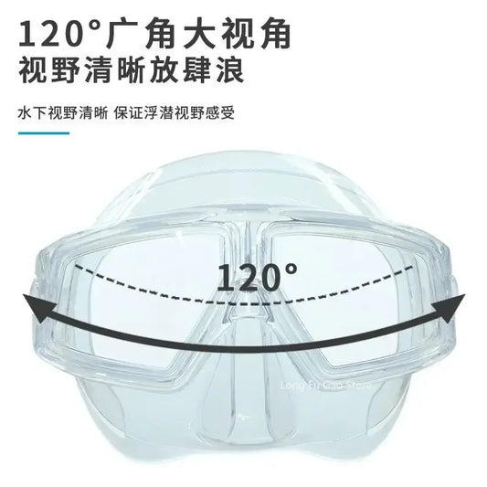 Freediving Mask Half Face Light Weight Low Volume Free Diving Goggles Silica Gel Diving Equipment