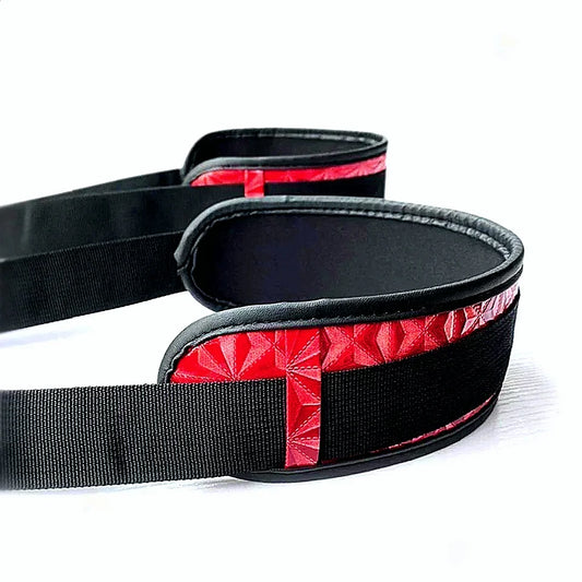 Sex Swing Bondage Kit Utilizes Thigh Restraint Sling Mechanisms To Ensure Secure Leg Binding For Adult Slave Roleplay Scenarios