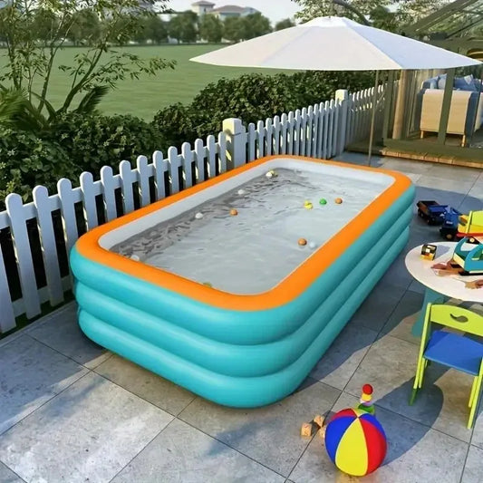 2.1m Pack Generic Long PVC Inflatable Swimming Pool Durable Easy to Install and Suitable for Family Fun Suitable for Family