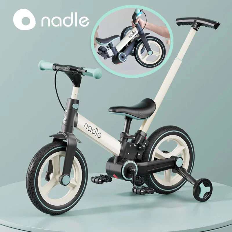 Children's bicycle balance bike 4-in-1 1-6-year-old girl boy pedal folding bike