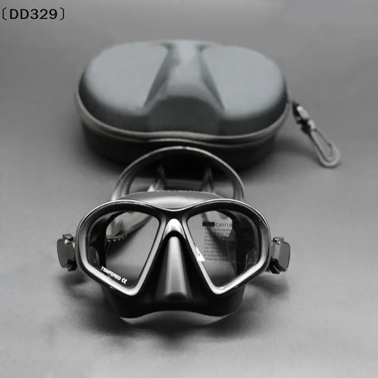 Tempered Glass Freediving Mask Snorkeling Set Foldable Snorkel J-type Diving Mask With Camera Mount〔DD329〕