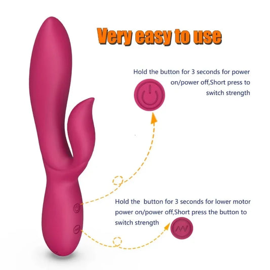 Adult female massager Dual-motor vibrator Adult toy Anal plug masturbator Adult product, suitable for women aged 18 and over