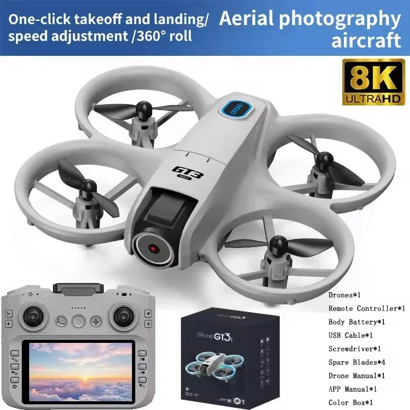 Hot NEW GPS Drone GT3 8K HD Dual Cameras 180° FPV 5G WIFI Brushless Motors Intelligence Obstacle Avoidance Foldable Quadcopters