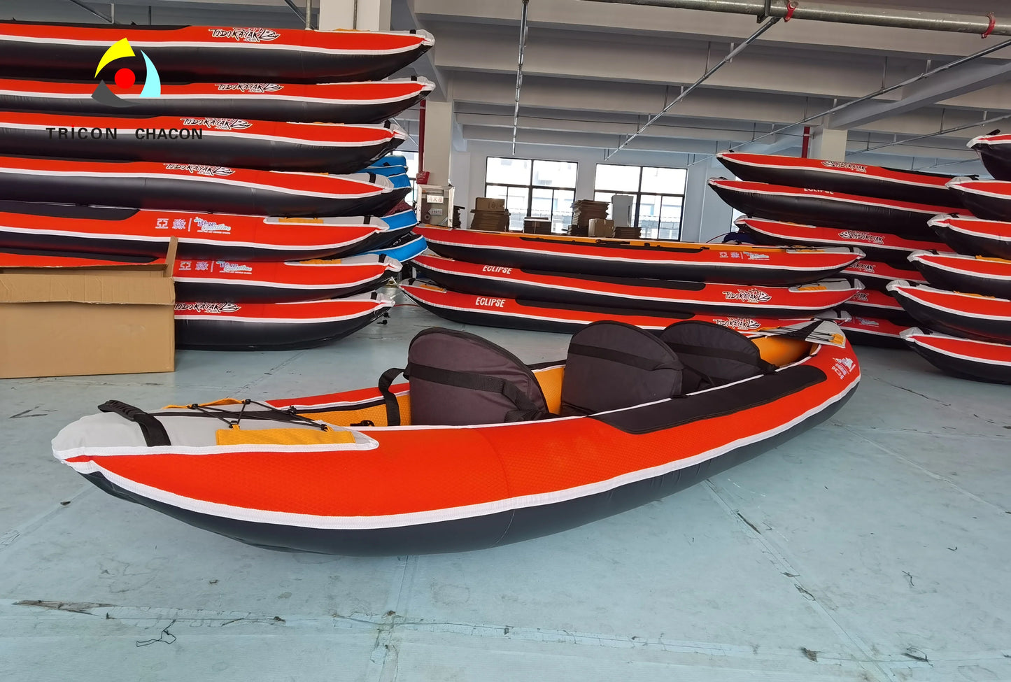 3-Person Fiberglass Inflatable Kayak For River Lake Sea & Ocean Fishing Multi-Use Rowing Boat And Canoe