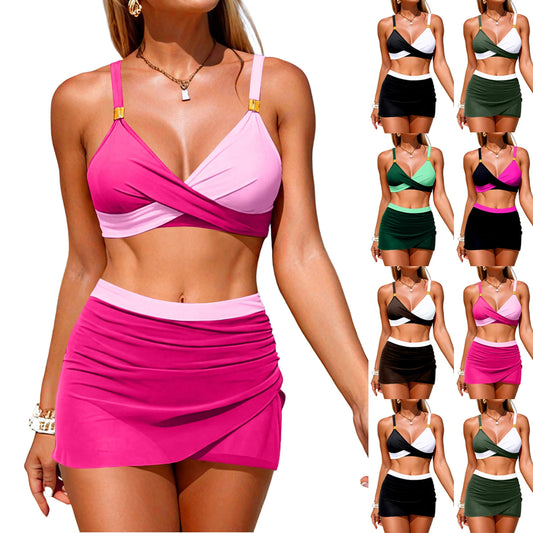 Women Swimsuit Shorts Flowy Two Piece Swimsuits Bathing Swimwear Outdoor Beach Party Bikini Shorts Set Women'S Lingerie Set